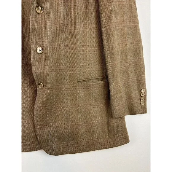 Moores Claiborne Wool Brown Men Vintage Blazer Size 44 R - Picture 7 of 11